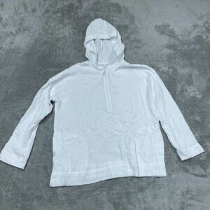 Belle Beach Kim Gravel White Hooded Top 1X Lightweight 100% Cotton a0824